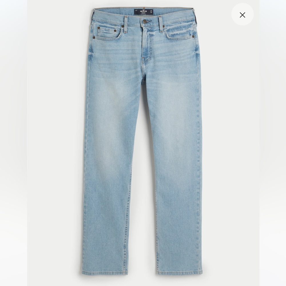 NEW Mens Hollister light wash Straight Epic Flex Jeans